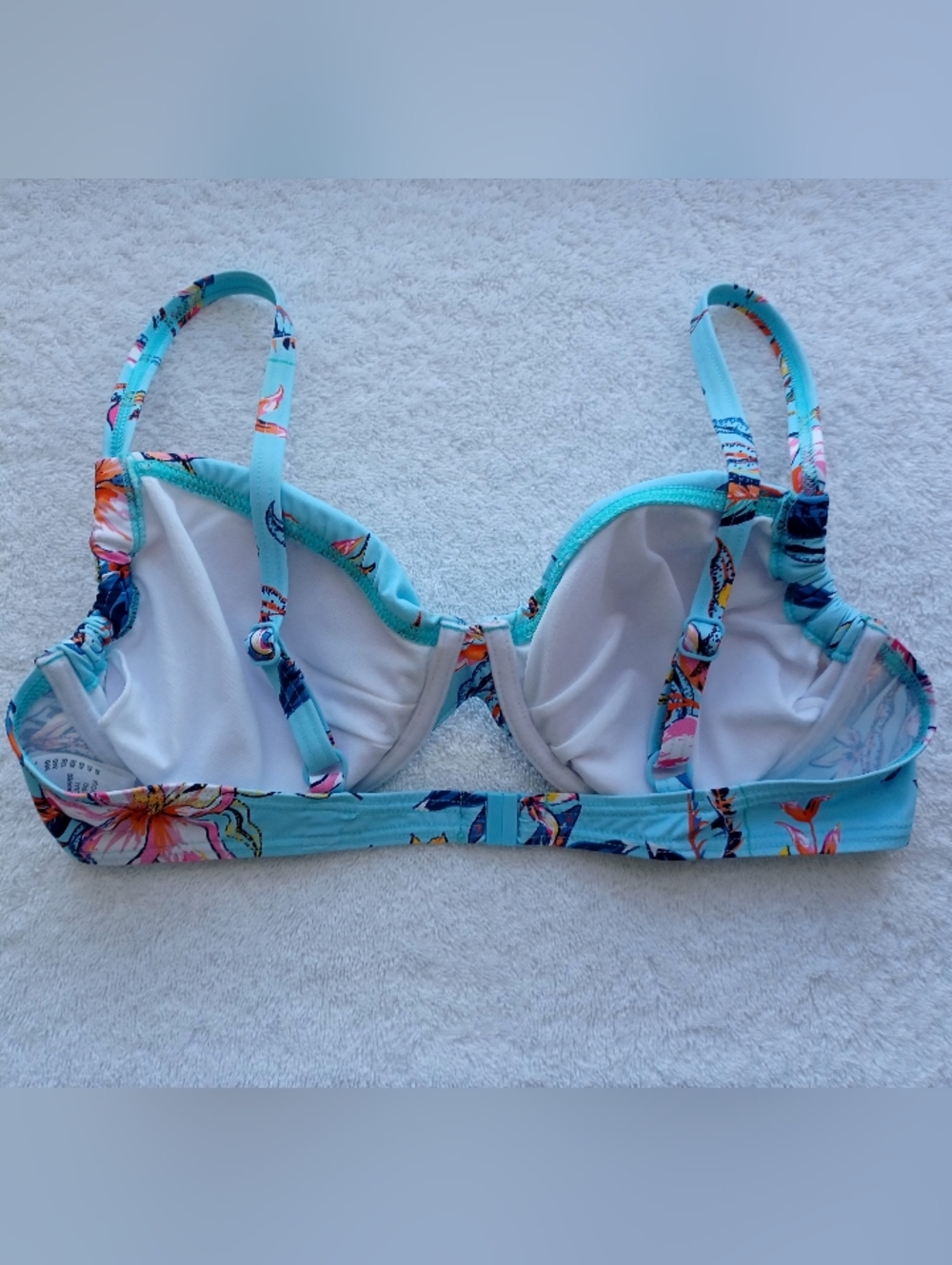 Lascana Hibiscus Print Underwire Bikini Top, Size 34B - Picture 3 of 14